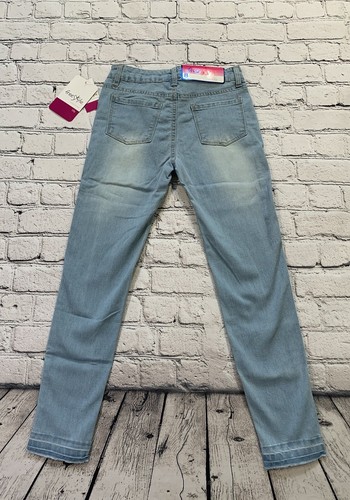 Free Style Jeans Girls Size 8 Light Blue Unicorn Rainbow Stretchy Jeans MSRP $36 - Picture 2 of 17