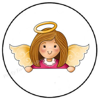 PEEKING ANGEL CHRISTMAS ENVELOPE SEALS LABELS STICKERS PARTY FAVORS