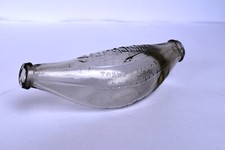 Vintage Star Of India Milk Bottle Baby Feeding Double Ended Banana Glass Old F35