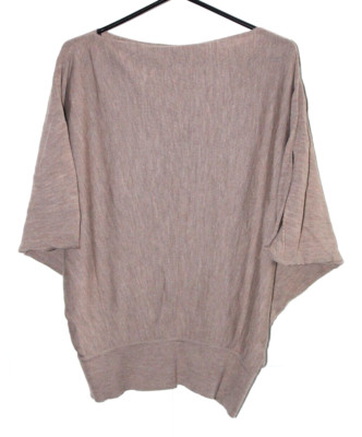 Talbots Petites Pure Merino Wool Taupe Brown 1/2 Sleeve Sweater Women's Size PM
