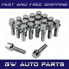 20 Chrome 15x1.25 Ball Seat Lug Bolts 30mm/1.18