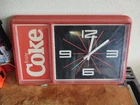 Vintage 1986 Coca-Cola Enjoy Coke Clock Sign