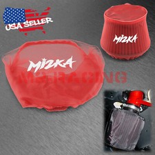 Red Engine Cold Air Intake Pre Filter Conical Cover Water Repellent Washable