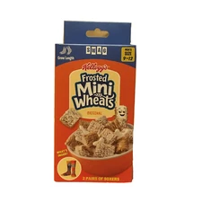 SWAG Kellogg's Frosted Mini Wheats Novelty 2 Pair Crew Soxers Men Size 9-12 NIB