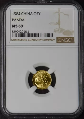 1984 China Gold 5Y Panda - NGC MS69 - ✪COINGIANTS✪