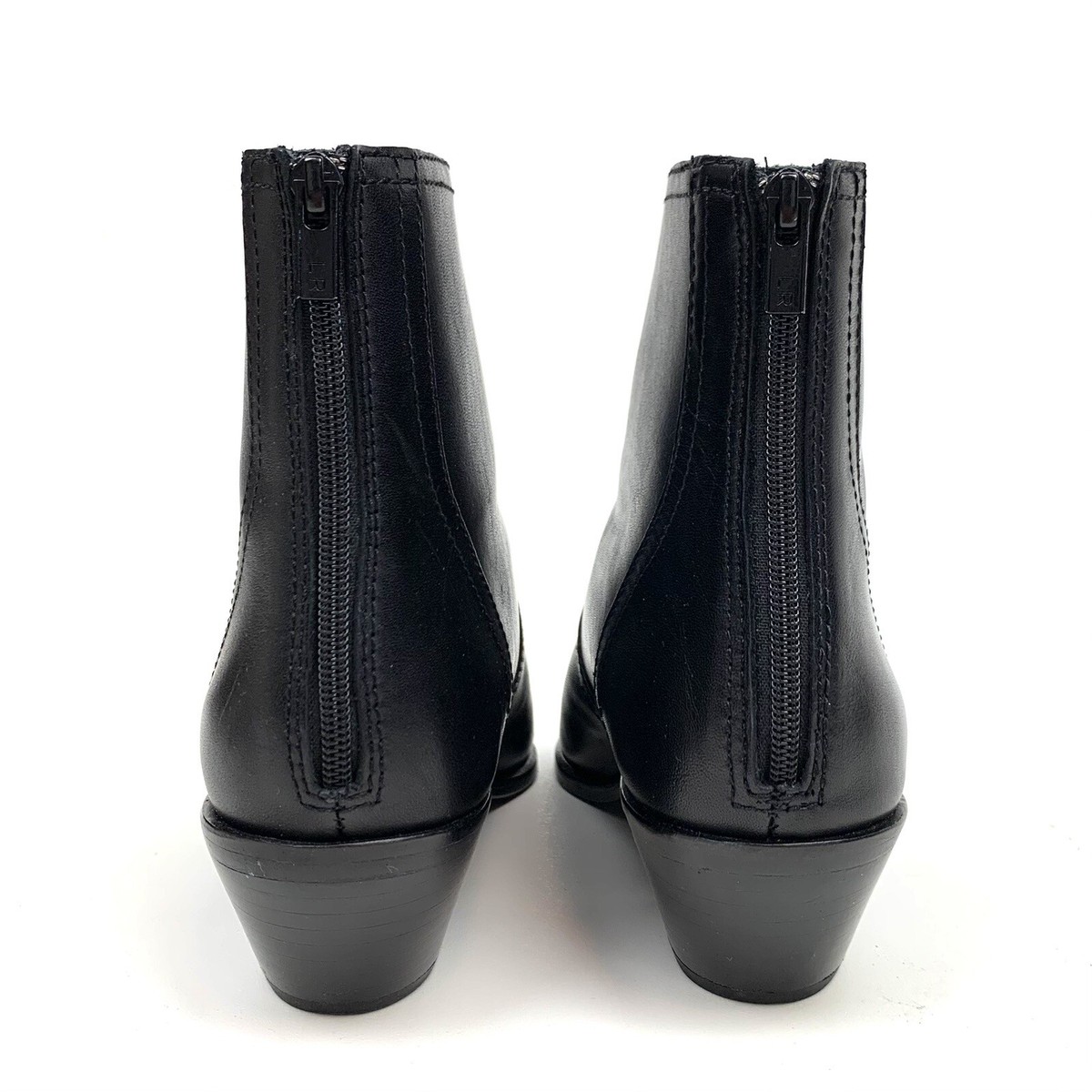 Loeffler Randall Joni Black Ankle Boots Western Bootie Pointed Toe