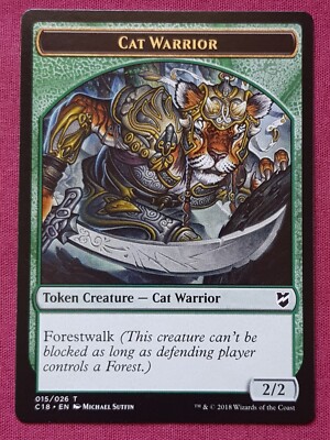 Magic The Gathering COMMANDER 2018 C18 CAT WARRIOR ELEMENTAL token card MTG  | eBay