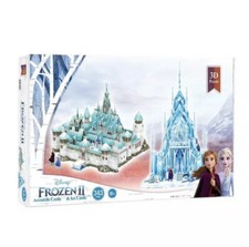 Frozen II Arendelle Castle And Ice Castle 4D Large Cubic Puzzle Disney 343 pcs