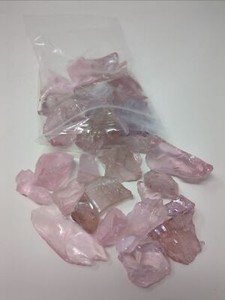 Pink Fenton Cullet Fragments 6 oz Wire Wrap Mosaics Glass Fusing
