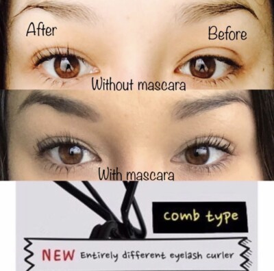 Eyelash curler with comb - Sky Blue - No Falsies Beautiful Lashes