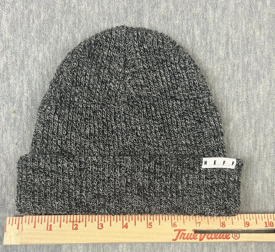 NEFF 豆豆帽成人黑色针织帽男女通用滑雪冬季街头服饰 — 第 2/4 张图片