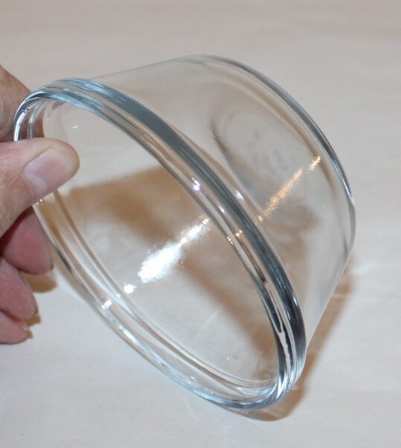 2 cuencos de vidrio transparente de 6 onzas Anchor Hocking de colección / uno tiene sello doble raro - Imagen 7 de 9