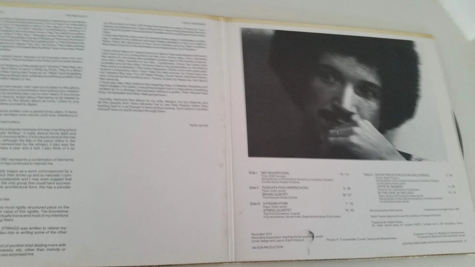KEITH JARRETT in the light  GERMAN 2 LP SET ECM 1033/34 NM - Image 3 of 4