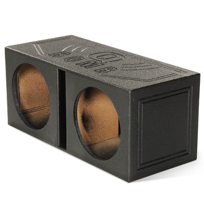 Q-POWER QBOMB12V 12'' Rhino Lined Dual Vented Car Sub Box Enclosure (Open Box)