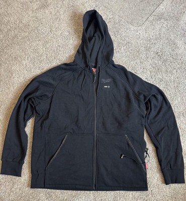 Milwaukee M12 Heated Hoodie Mens 2XL Black Full Zip Workwear Gear Battery