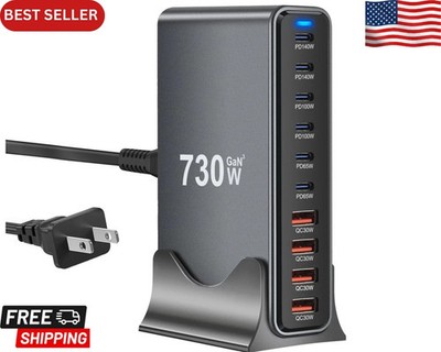 730W USB C Charger Block, 10 Port Fast USB Charging Station for Multi Devices, G