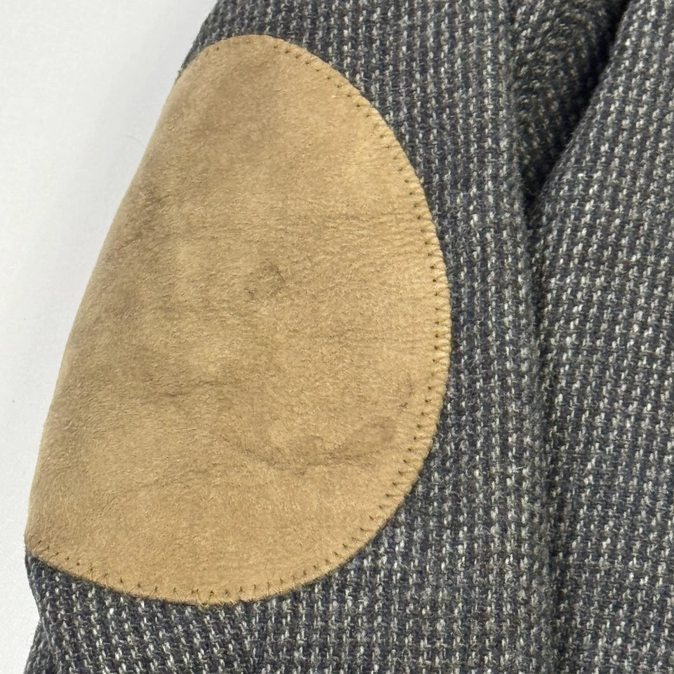 Blazer Orvis Para Hombres 42L Gris Lana Codo Parche Pata de Gallo Deportivo Abrigo Chaqueta EE. UU. Foto 4 de 4