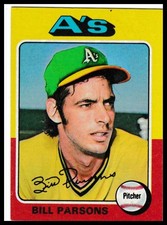 1975 Topps #613 Bill Parsons Oakland Athletics
