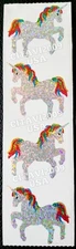 RAINBOW UNICORNS STICKER SHEET PRISMATIC GLITTER JILLSON & ROBERTS HAMBLY