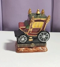 Porcelain Hinged Trinket Box Old Fashioned Car