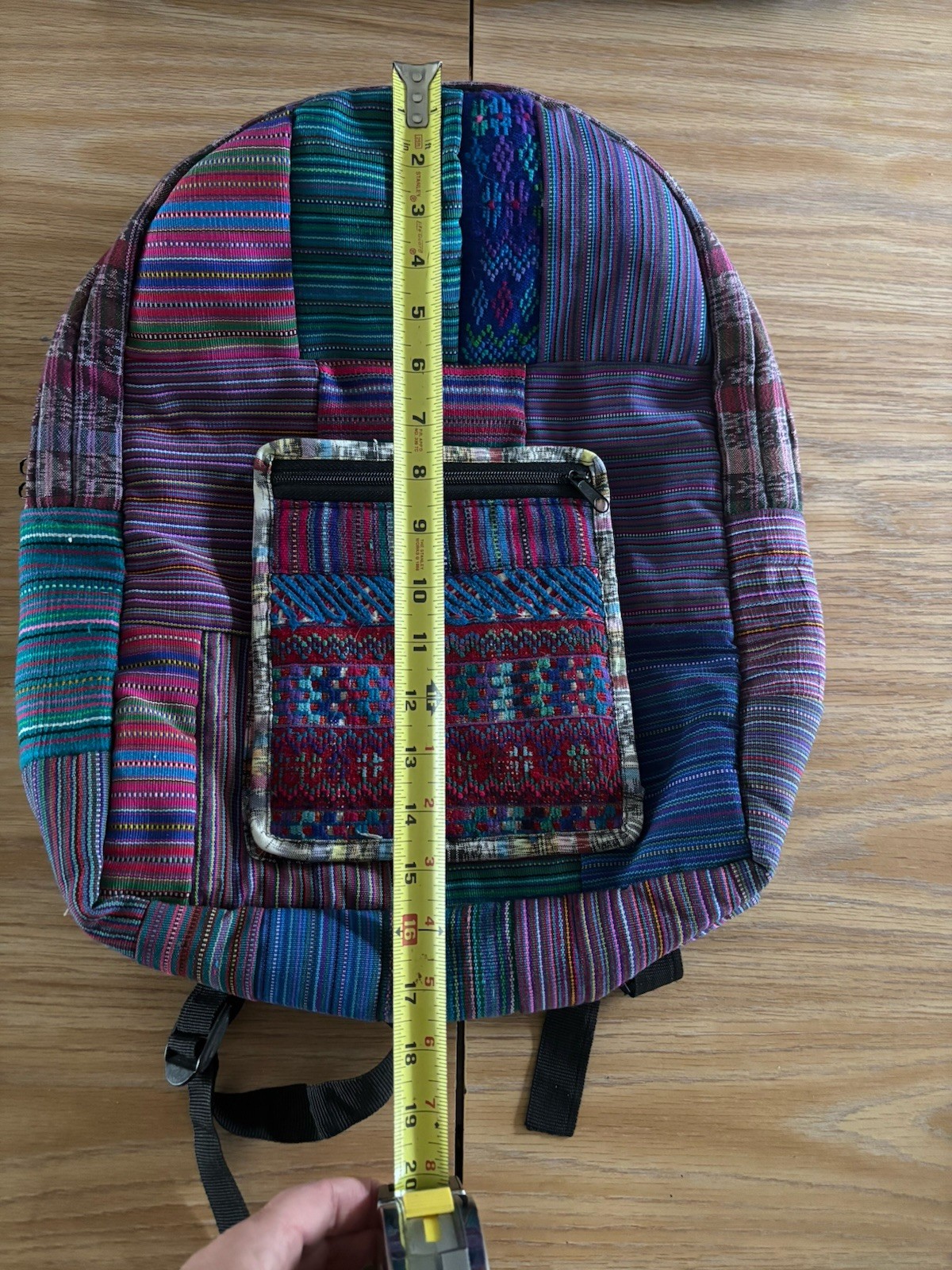 Chichi Patchwork Backpack Handmade Guatemala Hipp… - image 9