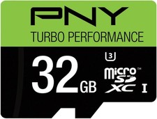 PNY U3 Turbo Performance 32GB High Speed MicroSDHC Class 10 UHS-I up to 90MB/sec