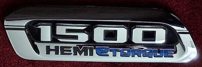 2020-24 Dodge RAM 1500 HEMI e TORQUE Hood Emblem Length 11 1/2'' OEM 68500542AA