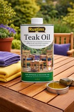 Rustins Teak Oil 500ml for Indoor and Outdoor Bench, Worktop, and Chair 28.02 per litre