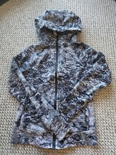 lululemon Scuba Hoodie size 6 black grey zip up jacket