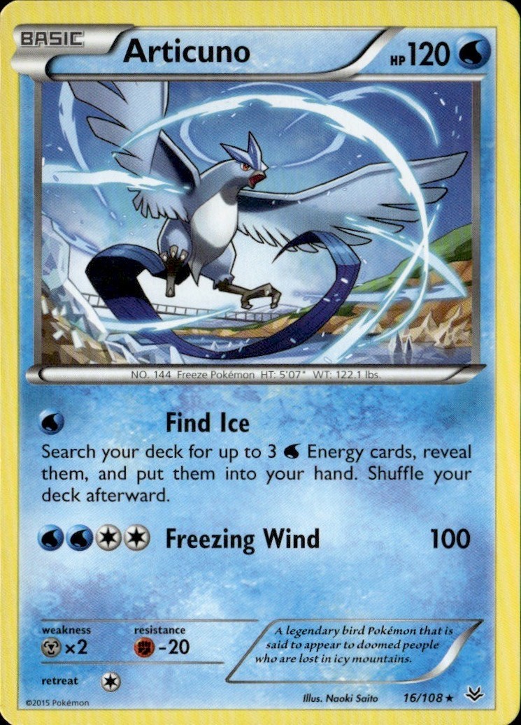 Articuno (16)  Rare ROS XY - Roaring Skies 16/108 LP