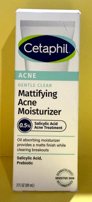 Cetaphil Gentle Clear Mattifying Acne Moisturizer 3 fl oz Exp 10/27