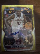 Chance Westry 2022-23 Bowman University Chrome  Prospect Yellow  Auto /75 #86 RC