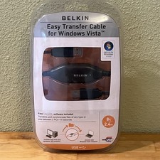 BELKIN Easy Transfer Cable Laptop PC Computer USB to USB SYNC Files NEW FACTORY