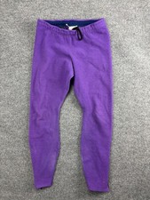 Vintage Patagonia Fleece Pants Womens Small Purple Ankle Zip Made in USA 90s