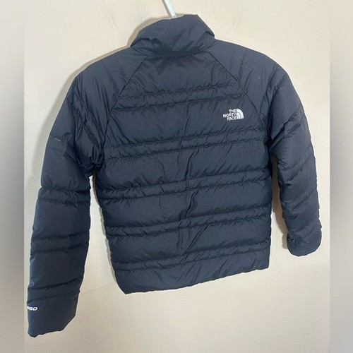 The North face Kid Roxborough Black Jacket boys size M 10 12 down filled 550 - Picture 2 of 13