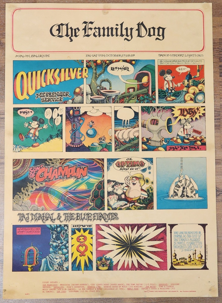 FD-89 Poster Quicksilver Champlin Taj Mahal 1967 Avalon Rick