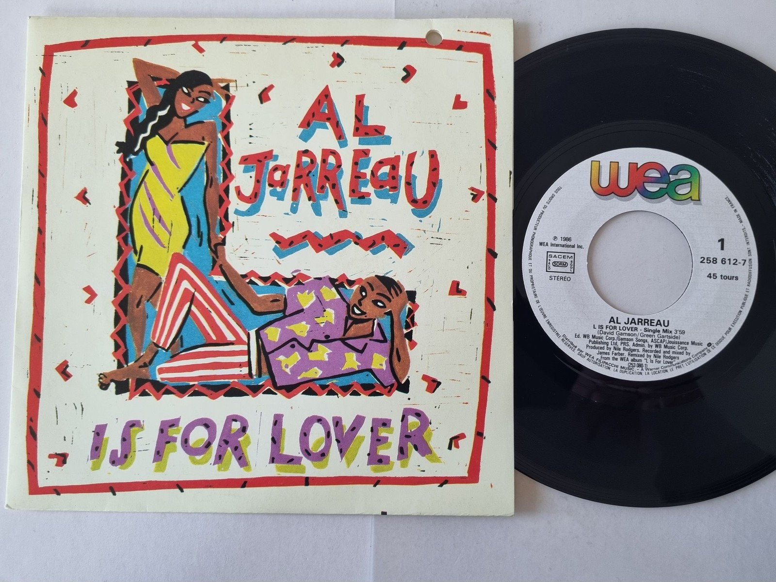 Al Jarreau - L is for lover 7'' Vinyl France