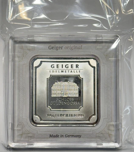 Geiger Edelmetalle Security Line 100 gram .999 Fine Silver - In Assay - BV013892