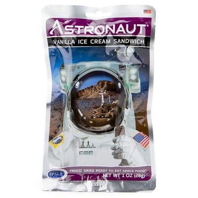Astronaut Foods Freeze-Dried Ice Cream Sandwich, NASA Space Dessert, Vanilla, 1