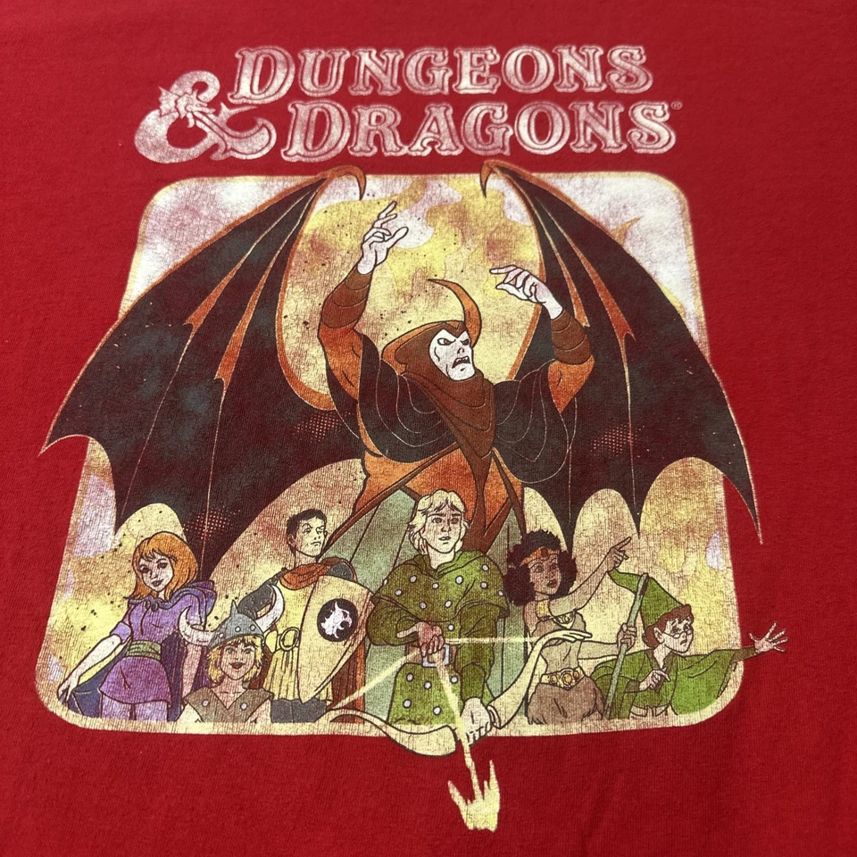 Camiseta Dungeons & Dragons XL para hombre - 1983 arte de portada de dibujos animados Ripple Junction Foto 3 de 4