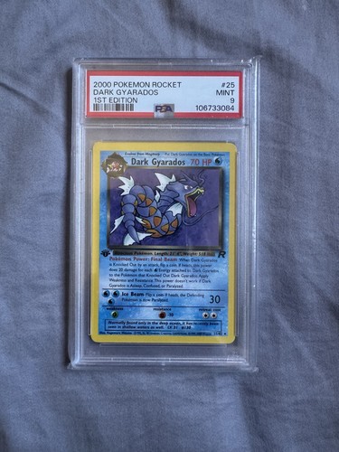 Dark Gyarados (1st Edition) graded PSA 9 for sale on eBay