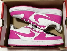 Nike Court Borough Low Recraft GS White Laser Fuchsia Pink Sneaker 6.5Y