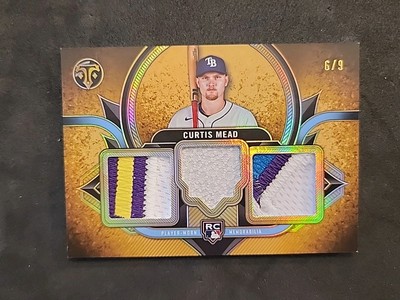 2024 Topps Triple Threads Relic Curtis Mead RC 6/9 Rays 4 Color Nasty Patch WOW