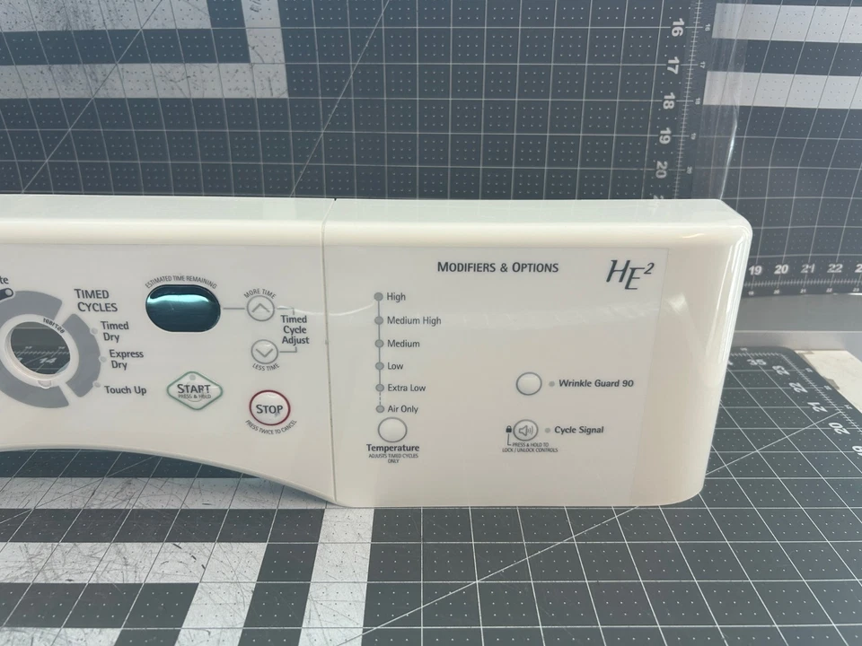 Panel de control de secadora Kenmore SOLO P# 8574930 Foto 3 de 4