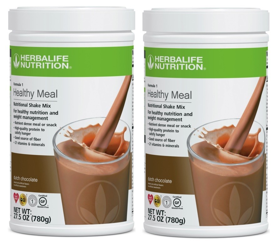 2X HERBALIFE FORMULA 1 Healthy Meal Nutritional Shake Mix Dutch