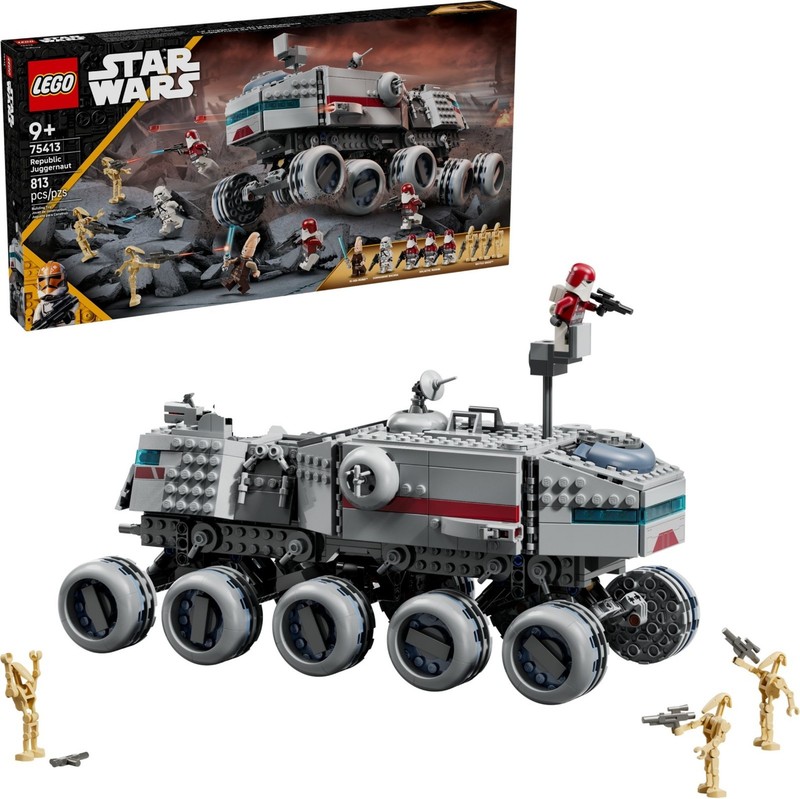 Lego STAR WARS 75413 Republic Juggernaut Set 🔻 NEW / WITH 4 MINIFIGURES 🔻