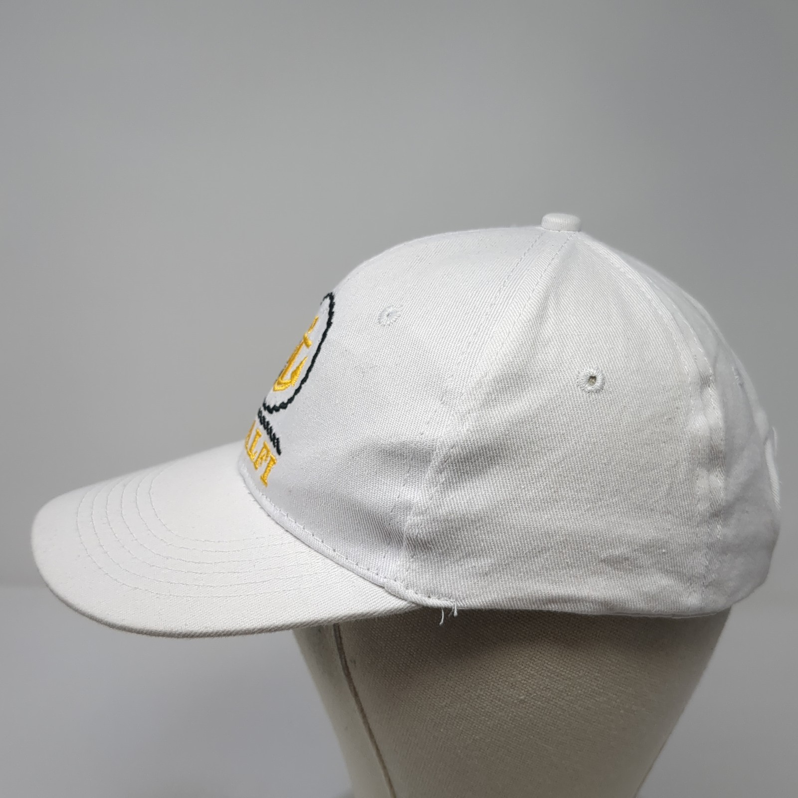 Amalfi Strapback Baseball Hat Solid White One Siz… - image 3