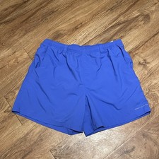 Columbia PFG Shorts Men Medium Blue Performance Fishing Gear Omni Shade Apparel