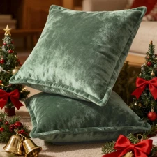 Luxurious Velvet Throw Pillow Covers 20x20 Set of 2 Decorative Pillow Covers ...