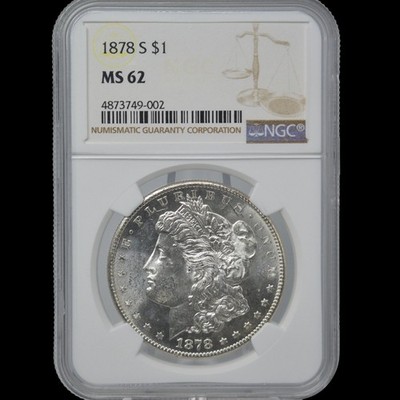 1878 S Morgan Dollar (1878 - 1921) Dollar NGC MS 62 #4873749-002